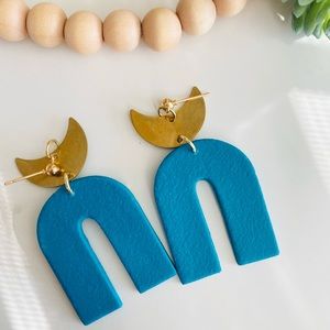 Polymer Clay Earrings | Boho Clay Earrings | Celestial Clay Earrings |